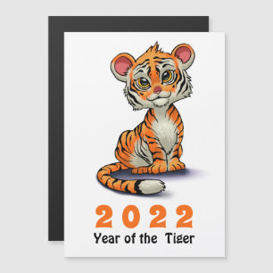 El año del tigre, 2022, lindo Personalizado Naranj