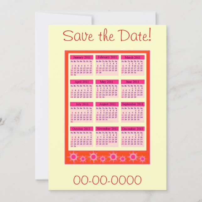 El año rojo 2011 a la vista invitaciones a calenda (Anverso)