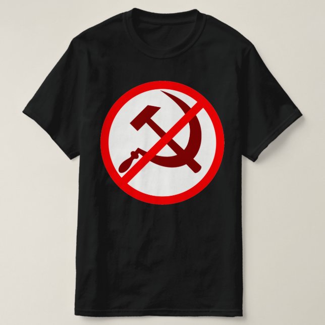 El anticomunismo no a la camiseta del COMUNISMO (Diseño del anverso)
