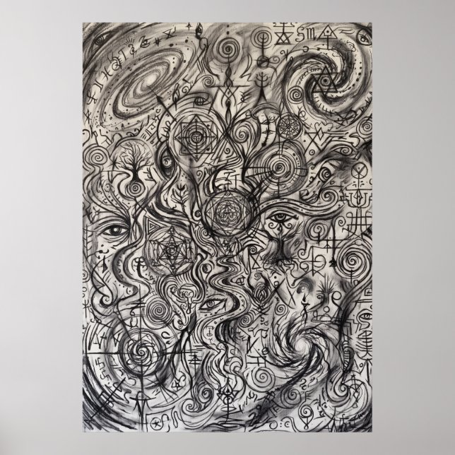 El antiguo guión de Arte de Pared de Líneas de Esp (Frente)