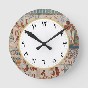 El antiguo reloj de arte de cocina egipcio con núm
