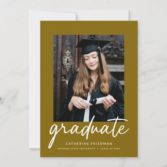 El anuncio de graduación (Anverso)