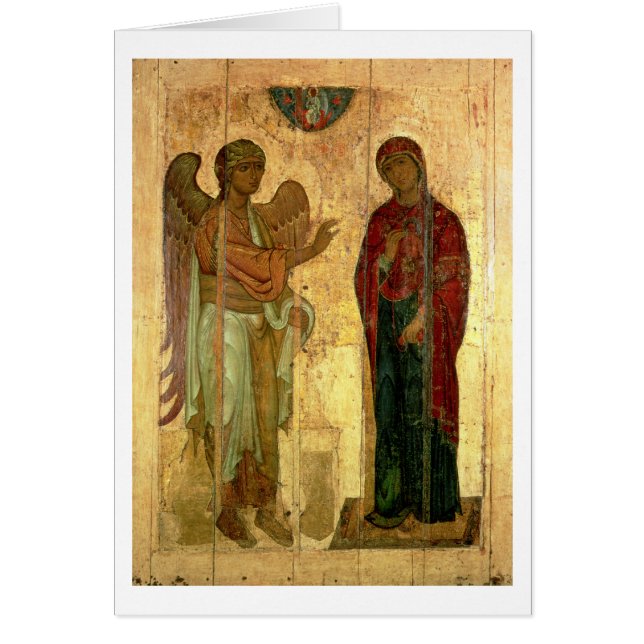 El anuncio de Ustiug, c.1130-40 (tempera en la (Frente)