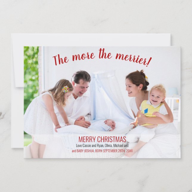 El anuncio del nacimiento de la foto más bonito (Anverso)