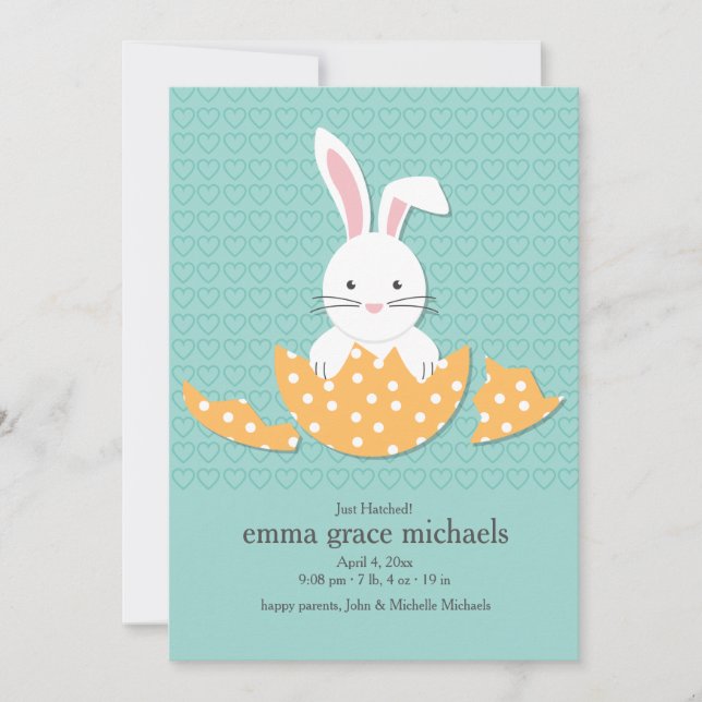 El anuncio del nacimiento recién odiado (Anverso)