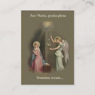 El anuncio del rezo del ángelus de la tarjeta