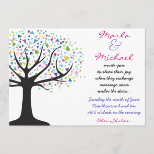 El árbol de la invitación de la boda de la vida