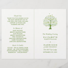 El árbol de la vida, el programa de la boda elegan