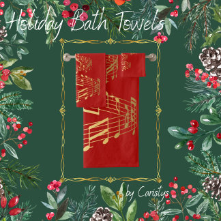 El árbol de Navidad de la toalla de notas musicale