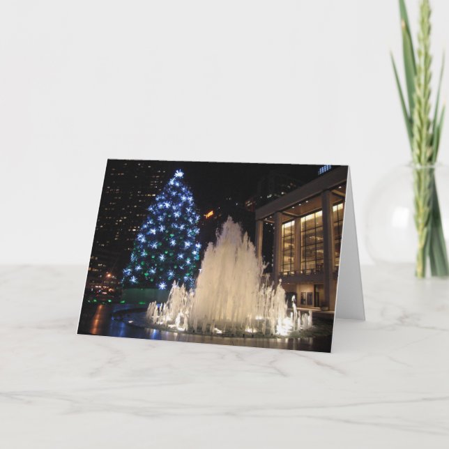 El árbol de Navidad del Centro Lincoln - tarjeta (Anverso)