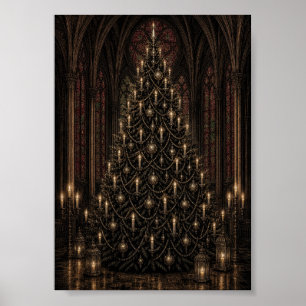 El árbol de Navidad gótico del Árbol Negro Arte
