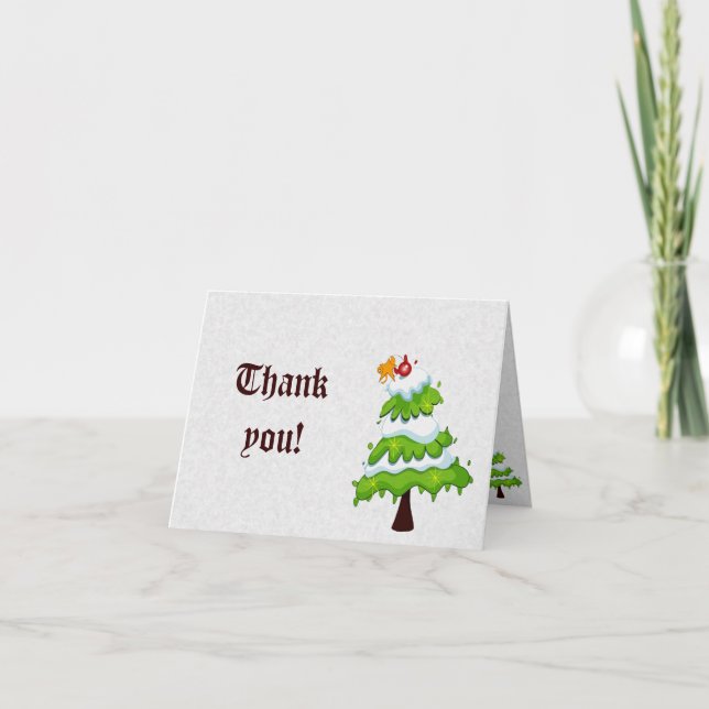 El árbol de navidad le agradece las tarjetas (Anverso)
