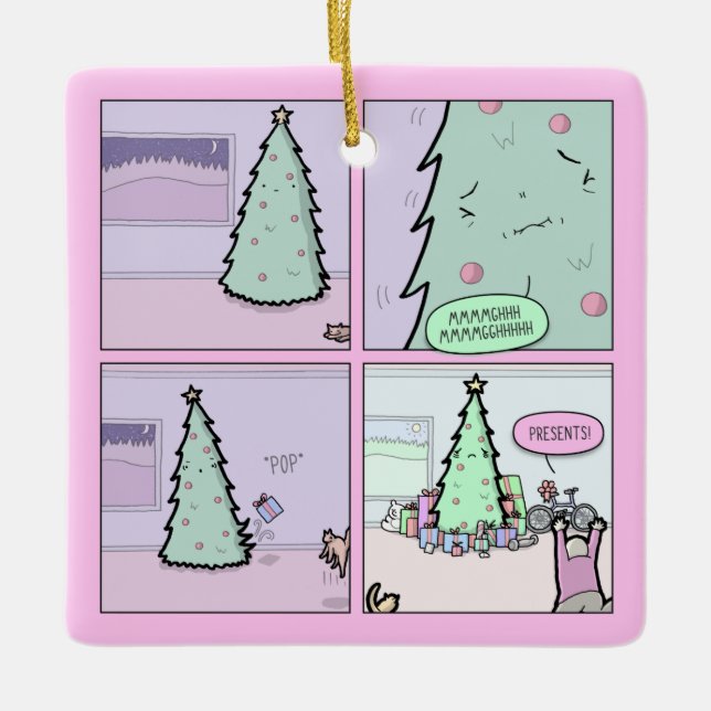 El árbol de navidad Pooping presenta el ornamento (Anverso)