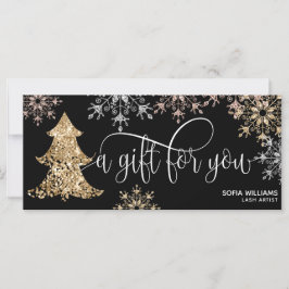 El árbol de Navidad Purpurina moderno copos de nie