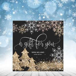 El árbol de Navidad Purpurina moderno copos de nie