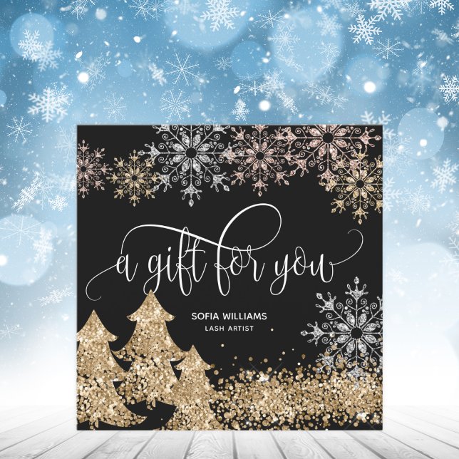 El árbol de Navidad Purpurina moderno copos de nie (Subido por el creador)