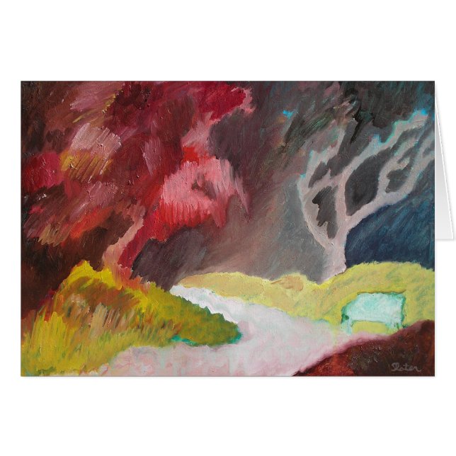 El árbol rojo - tarjeta (Anverso (Horizontal))