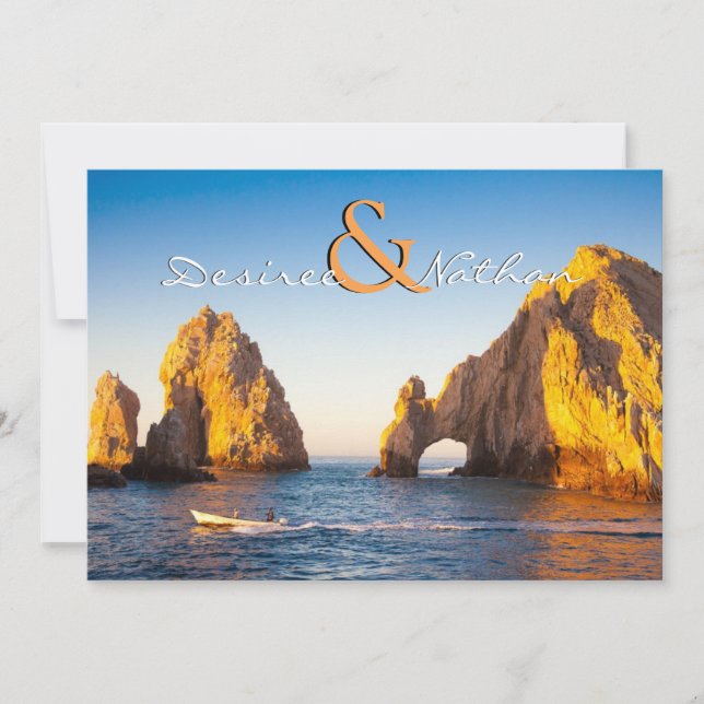 EL Arco - invitación de la boda de Cabo San Lucas (Anverso)