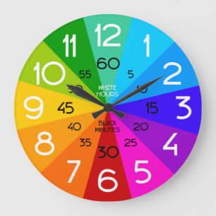 El arco iris aprende a contar el reloj de la clase