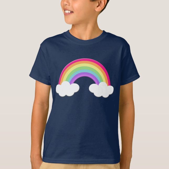 El arco iris bonito embroma la camiseta (Anverso)