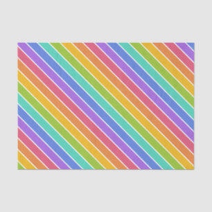 El arco iris colorea el papel seda