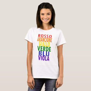 El arco iris colorea la camiseta (italiana)
