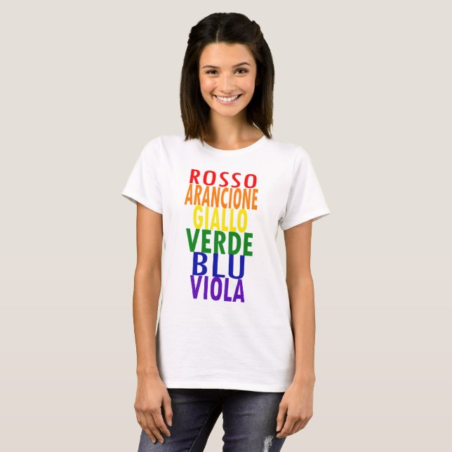 El arco iris colorea la camiseta (italiana) (Anverso completo)