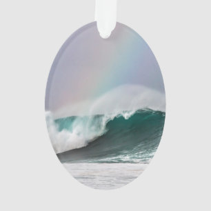 El arco iris de Hawaii agita el ornamento oval del