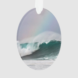 El arco iris de Hawaii agita el ornamento oval del