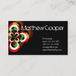 El arco iris observa tarjetas de visita