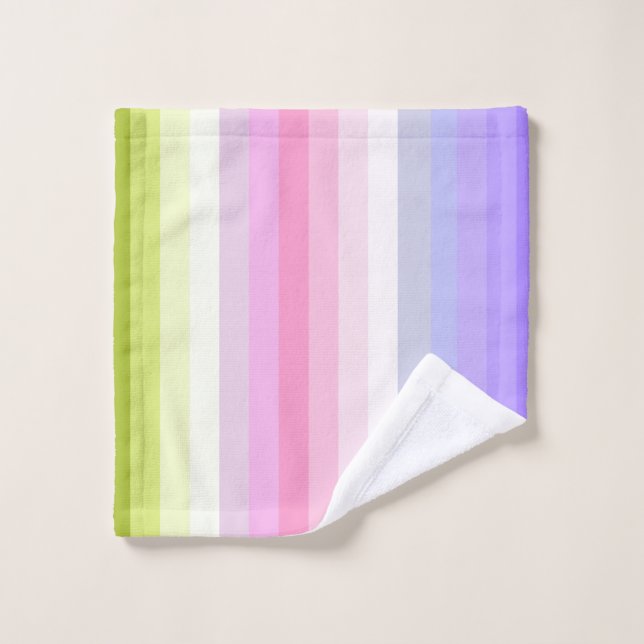 El arco iris pálido raya la decoración del baño (Toallita)