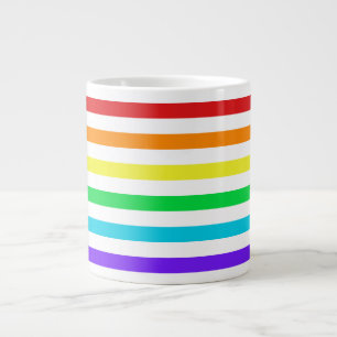 El arco iris raya la taza de 2 jumbo