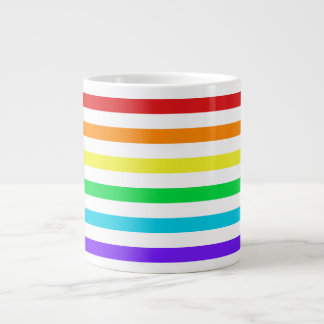 El arco iris raya la taza de 2 jumbo
