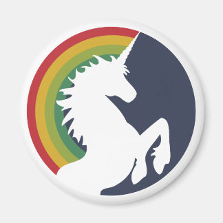 El arco iris retro de los años 80 y el imán unicor
