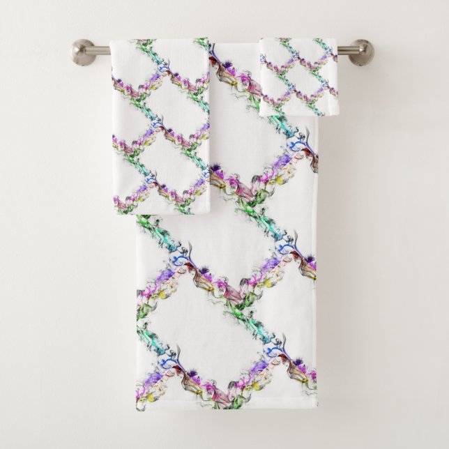 El arcoiris colorido pastel llama al diamante flor (In situ)