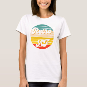 El arcoiris de la divertida camiseta "Retro AF"