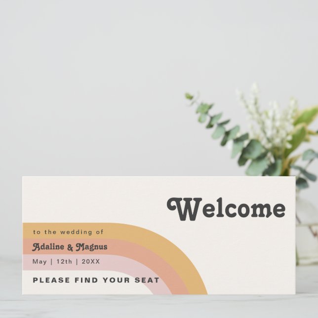 El arcoiris de la Retro Moderna de los 70 | Cabece (Anverso de pie)