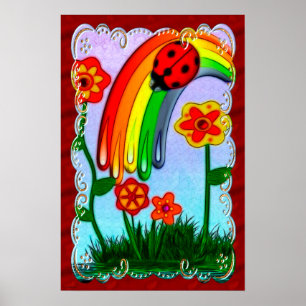 El arcoiris desea arte infantil