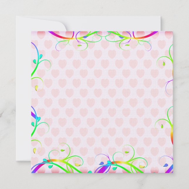 El Arcoiris Extravagante Florece Y El Corazón Rosa (Anverso)