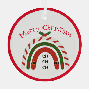 El arcoiris navidad deja que nieve sea adorno