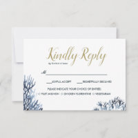 El arrecife azul | Boda RSVP con elección de comid