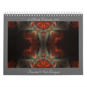 El arte 2011 del fractal diseña el calendario