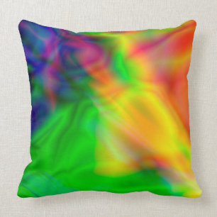 El arte abstracto colorea la almohada verde, roja