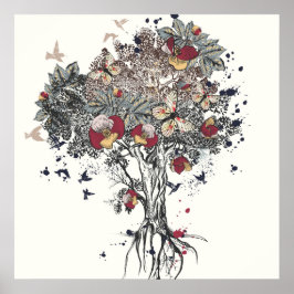 El arte abstracto del árbol de la vida