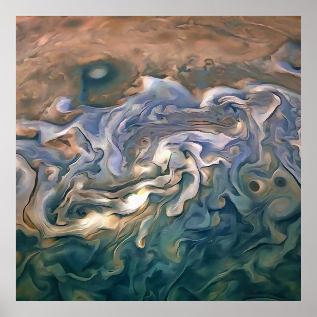 El arte abstracto del mar azul y tranquilo (Frente)