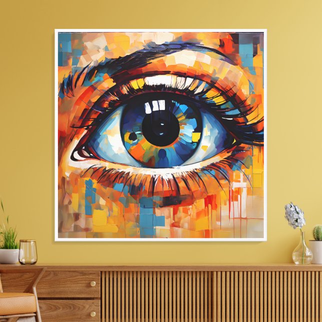 El arte abstracto del ojo de una mujer (Insitu (Sala de estar))