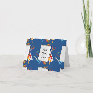 El arte artsy personalizado suministra la tarjeta