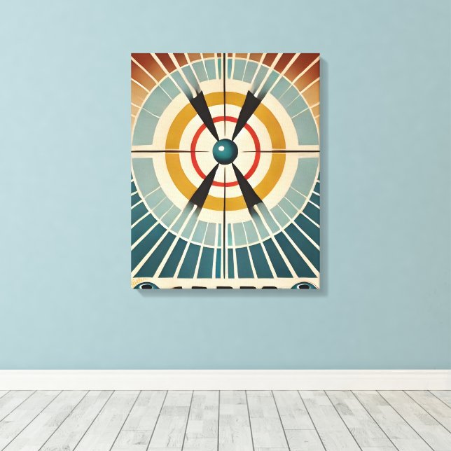 El arte atómico de mediados de siglo ha sido una e (Insitu (piso de madera))