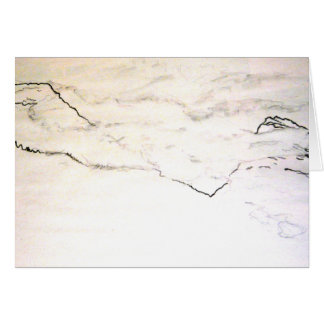 El arte carda el scketch simple de la montaña