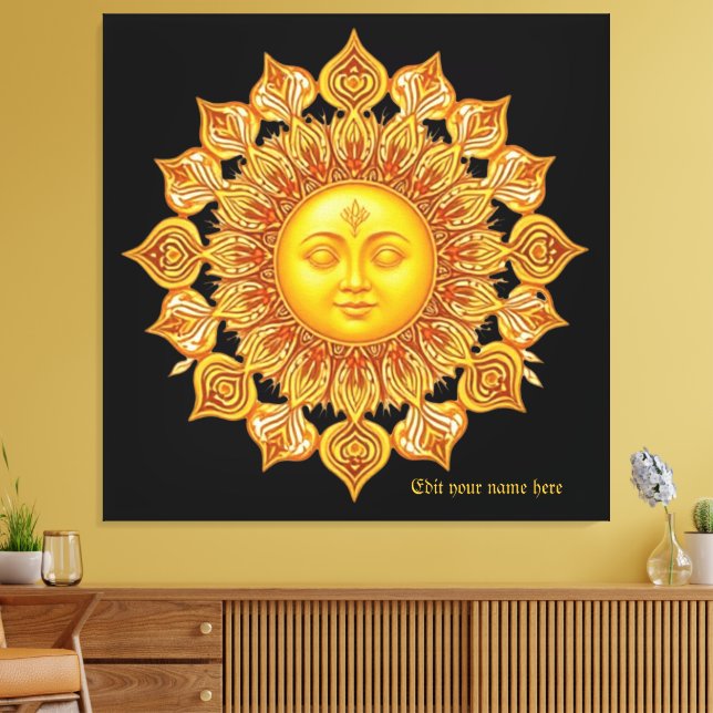 El Arte Celestial del Sol Dorado Mandala Cara del  (Insitu (Sala de estar))
